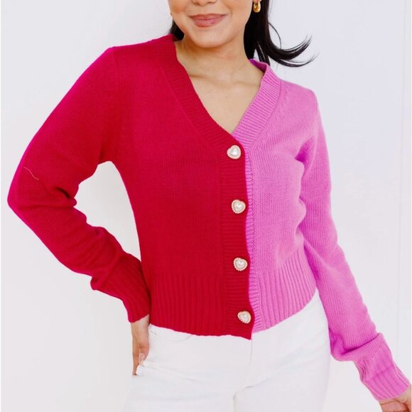LOVEBLEND SWEATER, MAGENTA - Picture 1 of 6